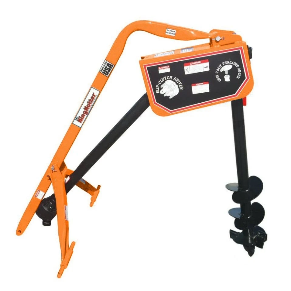 King Kutter 9" Post Hole Digger with Auger, Orange - PHD-09-SC-OK - Disc Blades 1 King Kutter 9" Post Hole Digger with Auger, Orange - PHD-09-SC-OK - Disc Blades