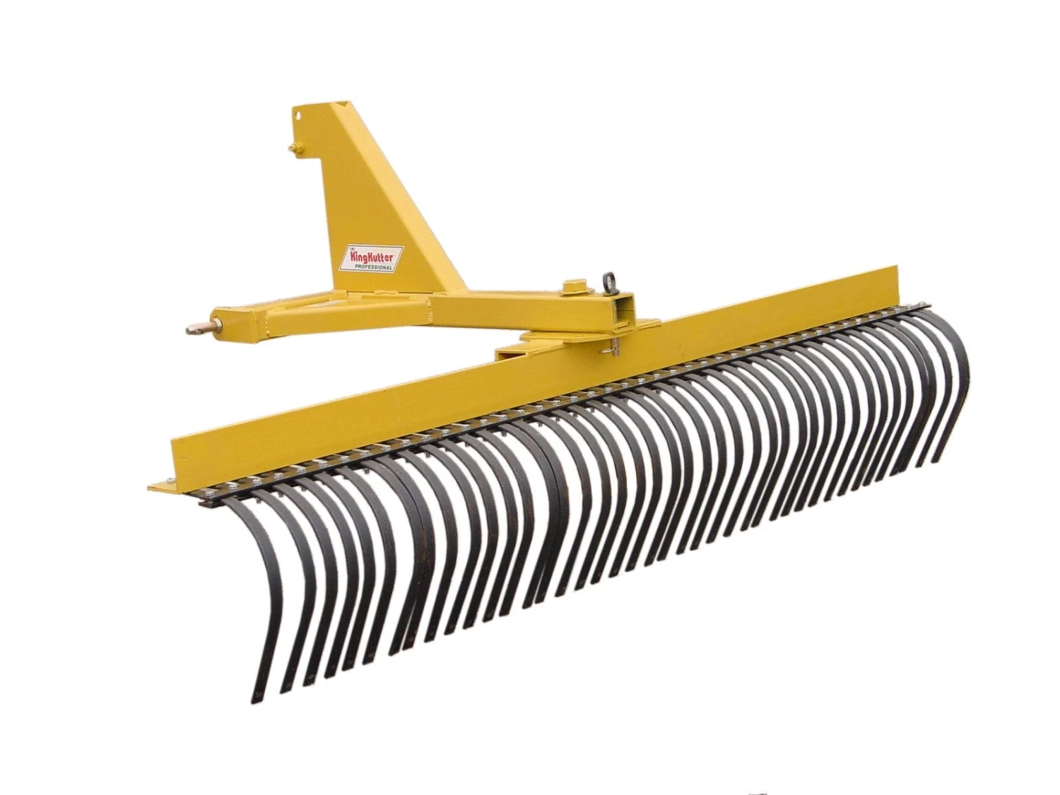 King Kutter 7' Yard Rake with Tube Frame, Yellow - TYR-84-Y - Rakes 2 King Kutter 7' Yard Rake with Tube Frame, Yellow - TYR-84-Y - Rakes - Image 2