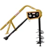 King Kutter 12" Post Hole Digger with Auger, Yellow - PHD-12-SC-YK - Disc Blades