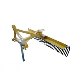 King Kutter 7' Yard Rake with Tube Frame, Yellow - TYR-84-Y - Rakes