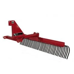 King Kutter 7' Professional Landscape Rake, Red - YR-G-84-RR - Accessories